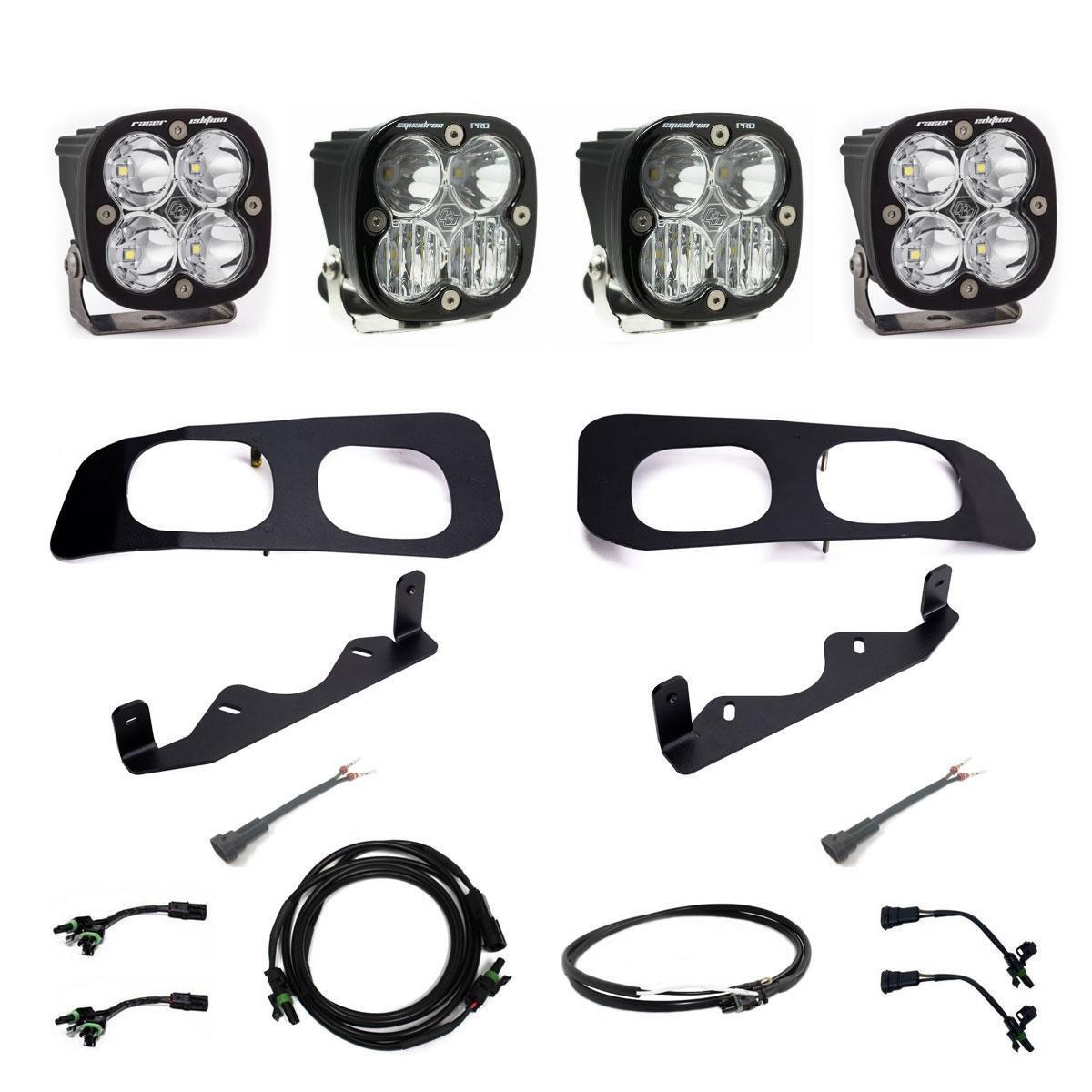 Baja Designs Squadron Unlimited Dual Fog Pocket Light Kit, Upfitter Wiring for 2023-26 Ford F-250/350 Super Duty 448255UP