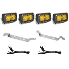 Baja Designs S2 Sport Dual Fog Pocket Light Kit, Wide Cornering, Baja Amber for Toyota 2024-2026 Tacoma 448259