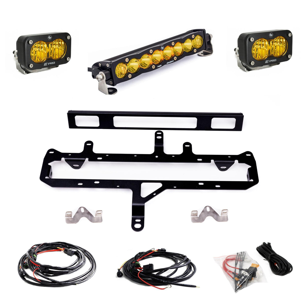 Baja Designs S8 10 in./S2 Pro Grille Light Kit, Baja Amber for 2024-2026 Toyota Tacoma TRD Pro 448261