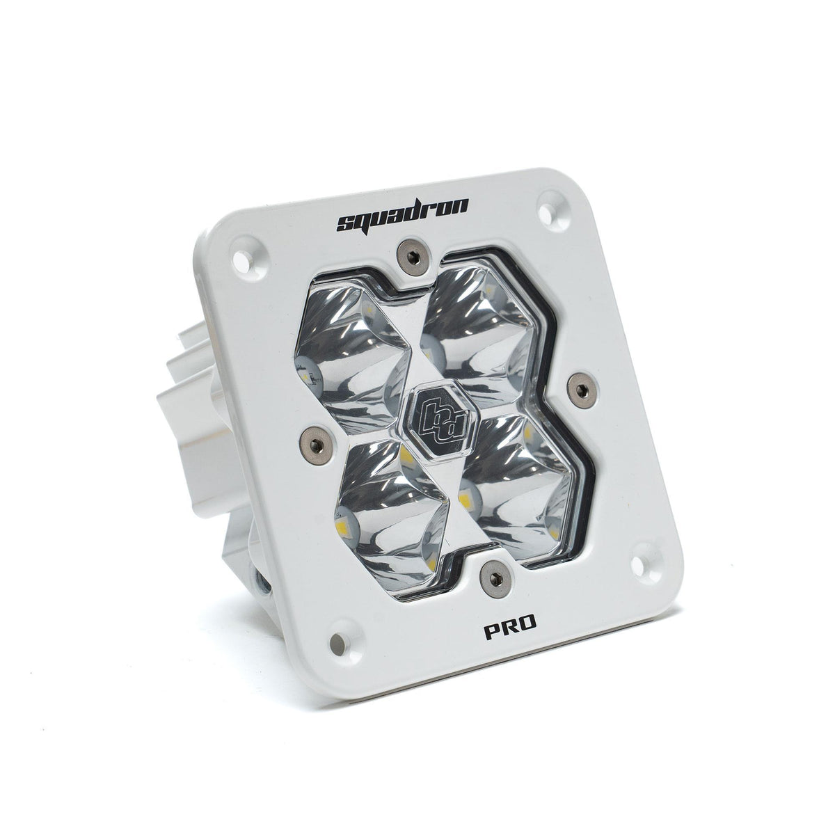 Baja Designs Squadron 2.0 Pro White Flush Mount LED Auxiliary Light Pod, Spot, Clear 49-1001-WT-2