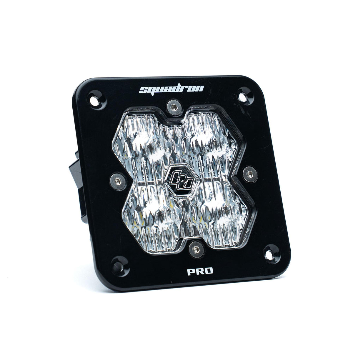 Baja Designs Squadron 2.0 Pro Black Flush Mount LED Auxiliary Light Pod, Wide Cornering, Clear 49-1005-2