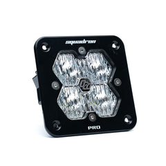 Baja Designs Squadron 2.0 Pro Black Flush Mount LED Auxiliary Light Pod, Wide Cornering, Clear 49-1005-2