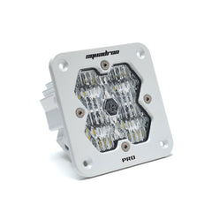 Baja Designs Squadron 2.0 Pro White Flush Mount LED Auxiliary Light Pod, Wide Cornering, Clear 49-1005-WT-2