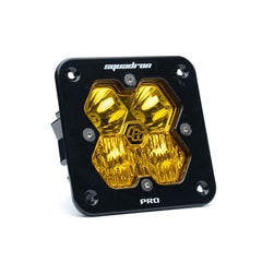 Baja Designs Squadron 2.0 Pro Black Flush Mount LED Auxiliary Light Pod, Driving/Combo, Baja Amber 49-1013-2