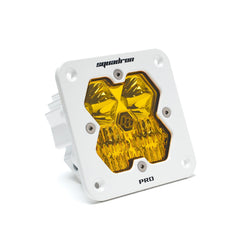 Baja Designs Squadron 2.0 Pro White Flush Mount LED Auxiliary Light Pod, Driving/Combo, Baja Amber 49-1013-WT-2