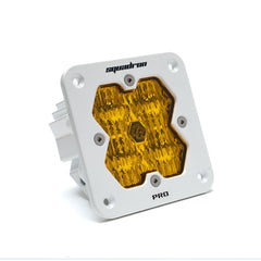 Baja Designs Squadron 2.0 Pro White Flush Mount LED Auxiliary Light Pod, Wide Cornering, Baja Amber 49-1015-WT-2