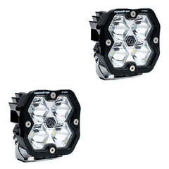 Baja Designs Squadron 2.0 Pro Black LED Auxiliary Light Pod Pair, No Harness, Spot, Clear 49-7801-2NH
