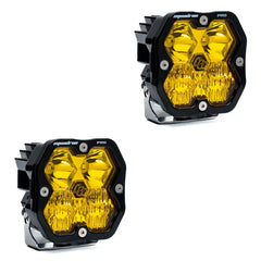 Baja Designs Squadron 2.0 Pro Black LED Auxiliary Light Pod Pair, No Harness, Driving/Combo, Baja Amber 49-7813-2NH