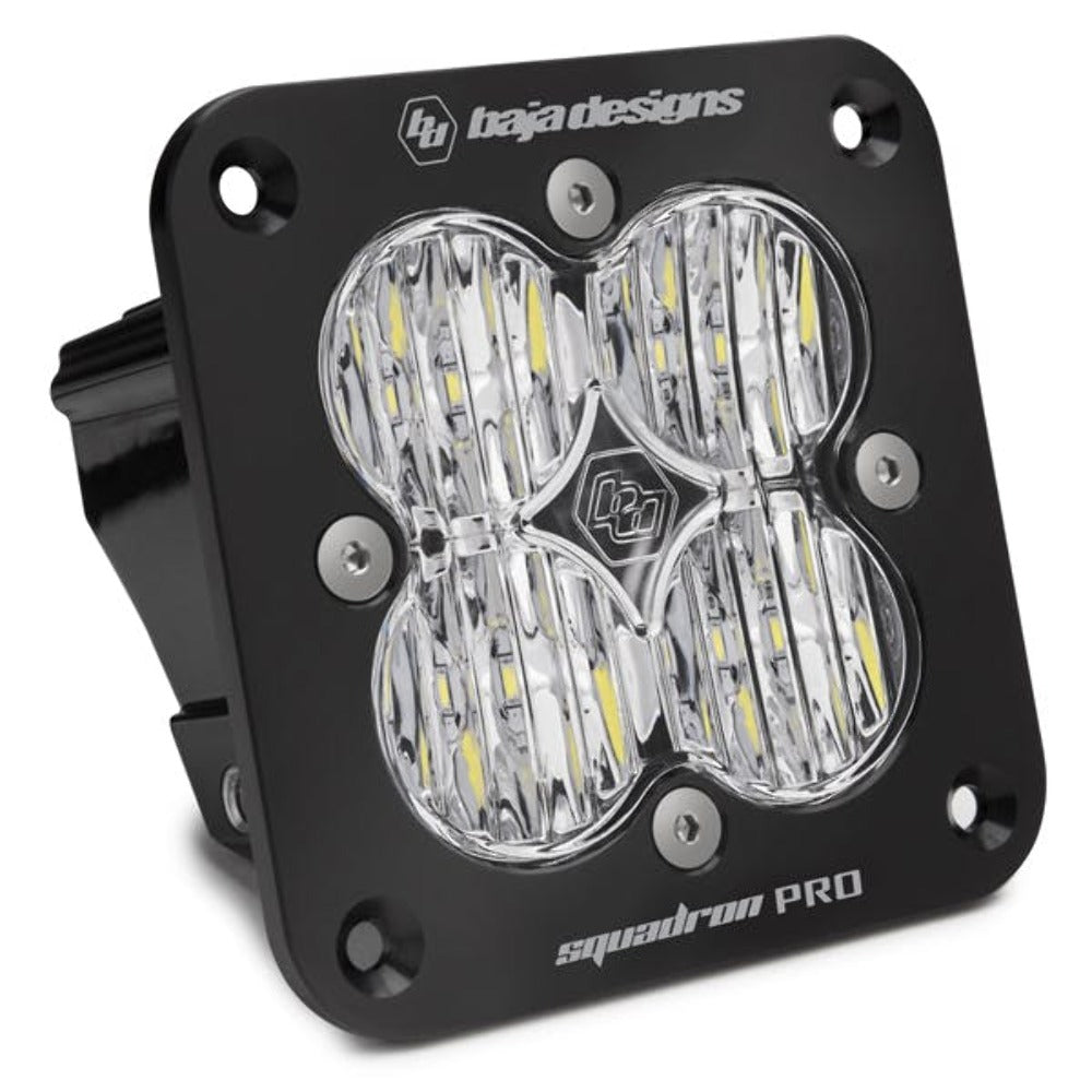 Baja Designs 491005 Flush Mount LED Light Pod Black Clear Lens Wide Cornering Pattern Squadron Pro