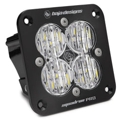 Baja Designs 491005 Flush Mount LED Light Pod Black Clear Lens Wide Cornering Pattern Squadron Pro