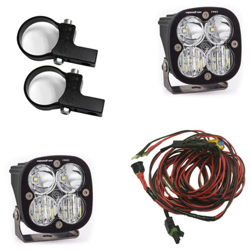 Baja Designs 497104 LED Light Pods Kit W/Horiz Mounts 1.75 Inch Harness Squadron Pro