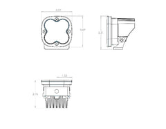 Baja Designs 497801 LED Light Pods Spot Pattern Pair Squadron Pro Series