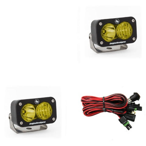 Baja Designs 547813 LED Work Light Amber Lens Driving Combo Pattern Pair S2 Sport