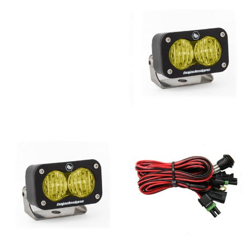 Baja Designs 547815 LED Work Light Amber Lens Wide Cornering Pattern Pair S2 Sport