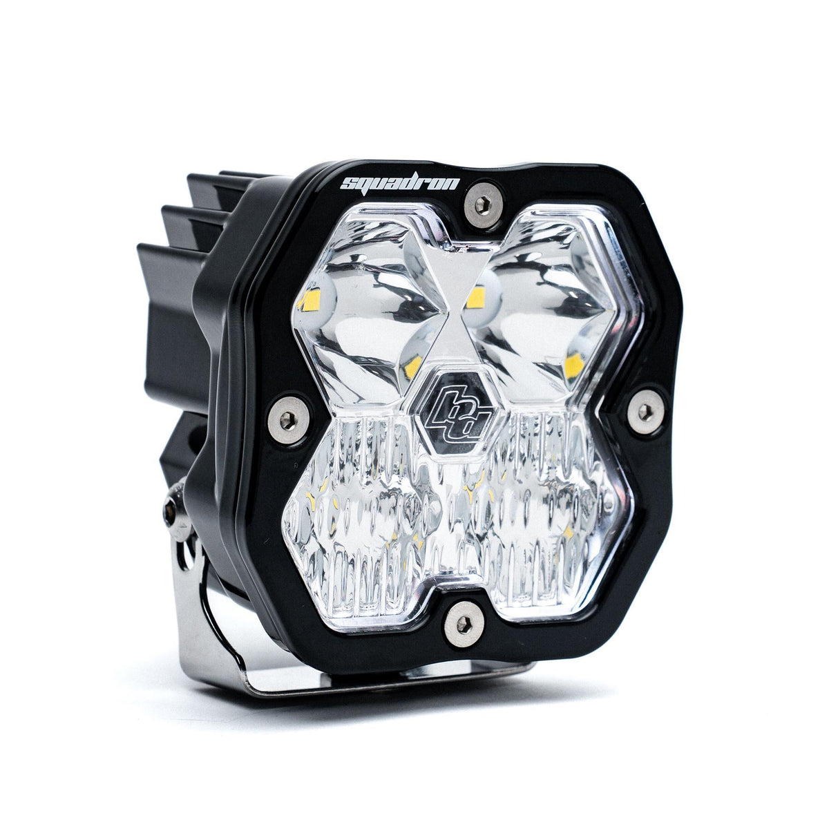 Baja Designs Squadron 2.0 Sport Black LED Auxiliary Light Pod, Driving/Combo, Clear 55-0003-2