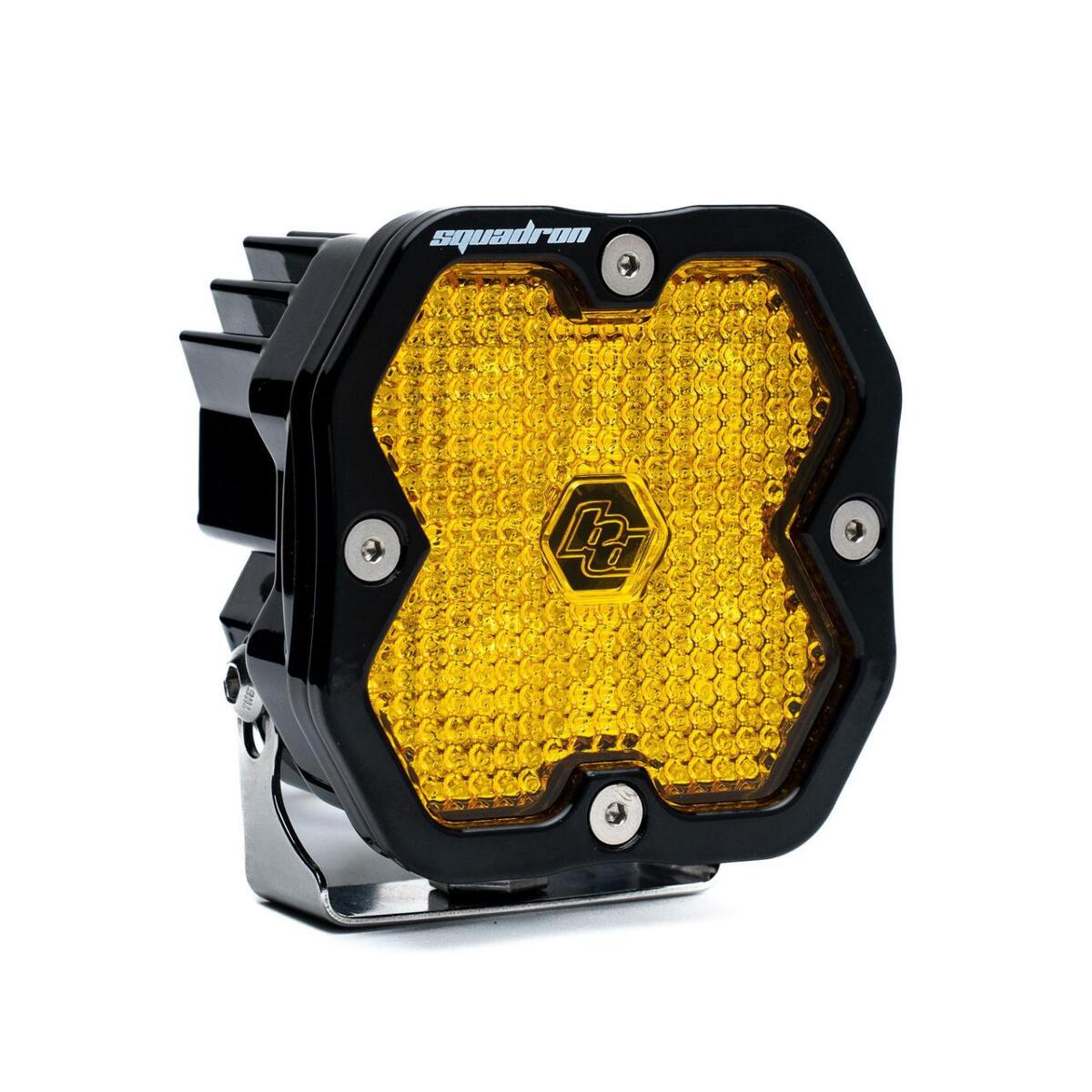 Baja Designs Squadron 2.0 Sport Black LED Auxiliary Light Pod, Work/Scene, Baja Amber 55-0016-2