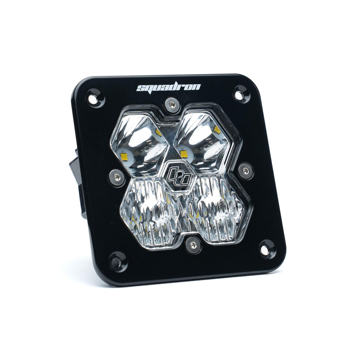 Baja Designs Squadron 2.0 Sport Black Flush Mount LED Auxiliary Light Pod, Driving/Combo, Clear 55-1003-2