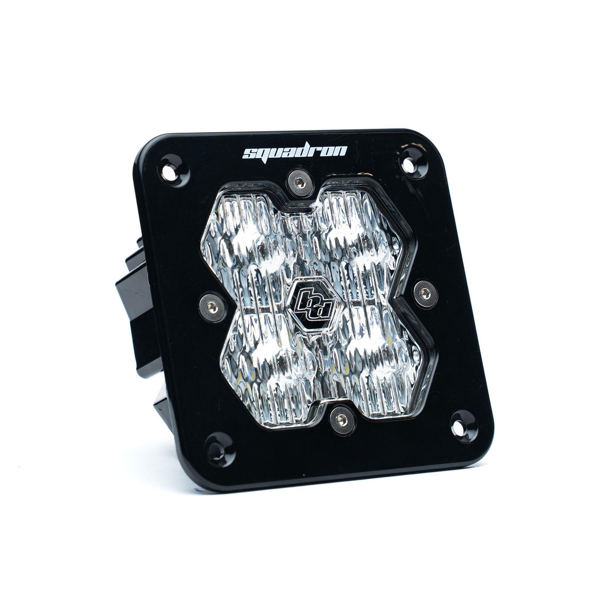 Baja Designs Squadron 2.0 Sport Black Flush Mount LED Auxiliary Light Pod, Wide Cornering, Clear 55-1005-2