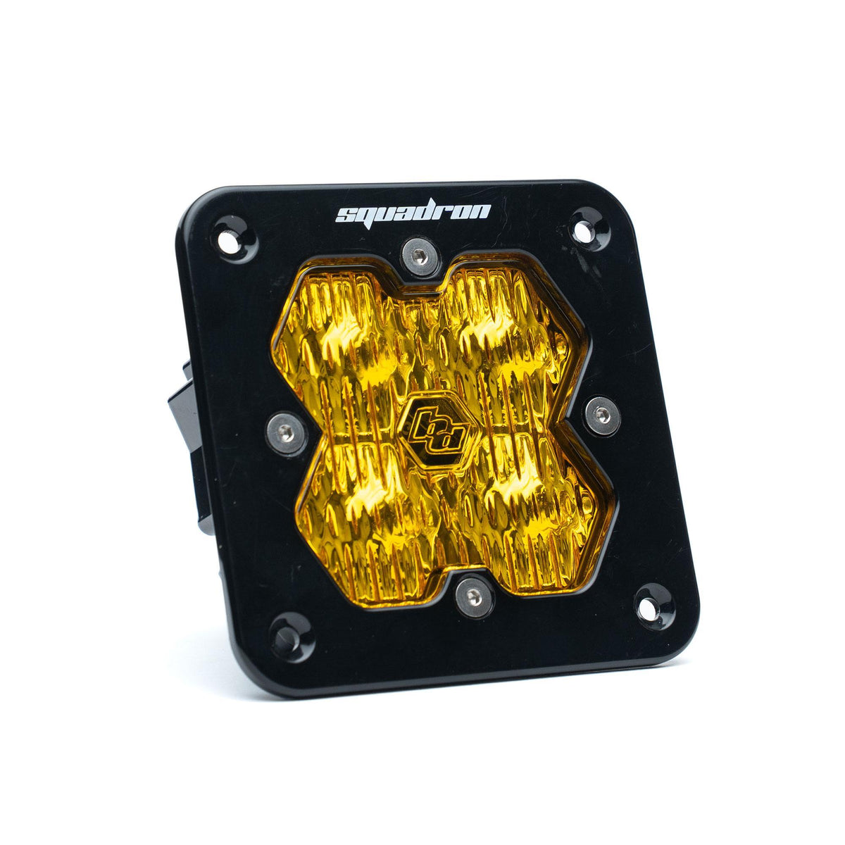 Baja Designs Squadron 2.0 Sport Black Flush Mount LED Auxiliary Light Pod, Wide Cornering, Baja Amber 55-1015-2