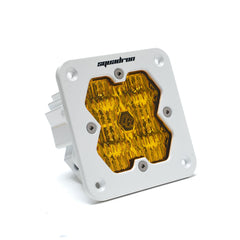 Baja Designs Squadron 2.0 Sport White Flush Mount LED Auxiliary Light Pod, Wide Cornering, Baja Amber 55-1015-WT-2