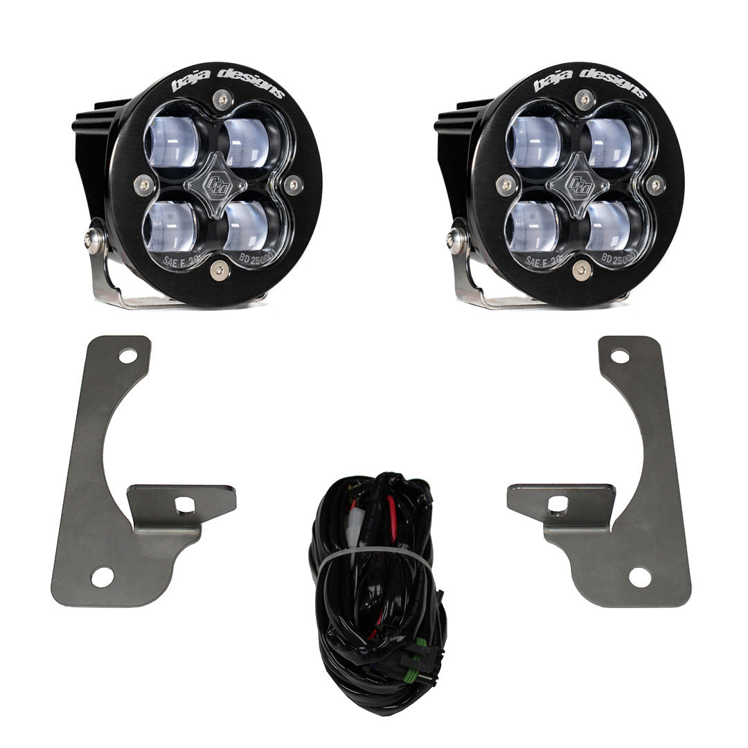 Baja Designs Squadron-R SAE Fog Pocket Light Kit, SAE Fog, Clear for Jeep 2010-18 Wrangler JK, with Premium OE Bumper 587524
