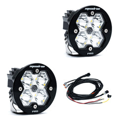 Baja Designs Squadron-R 2.0 Pro Black LED Auxiliary Light Pod Pair, Spot, Clear 59-7801-2