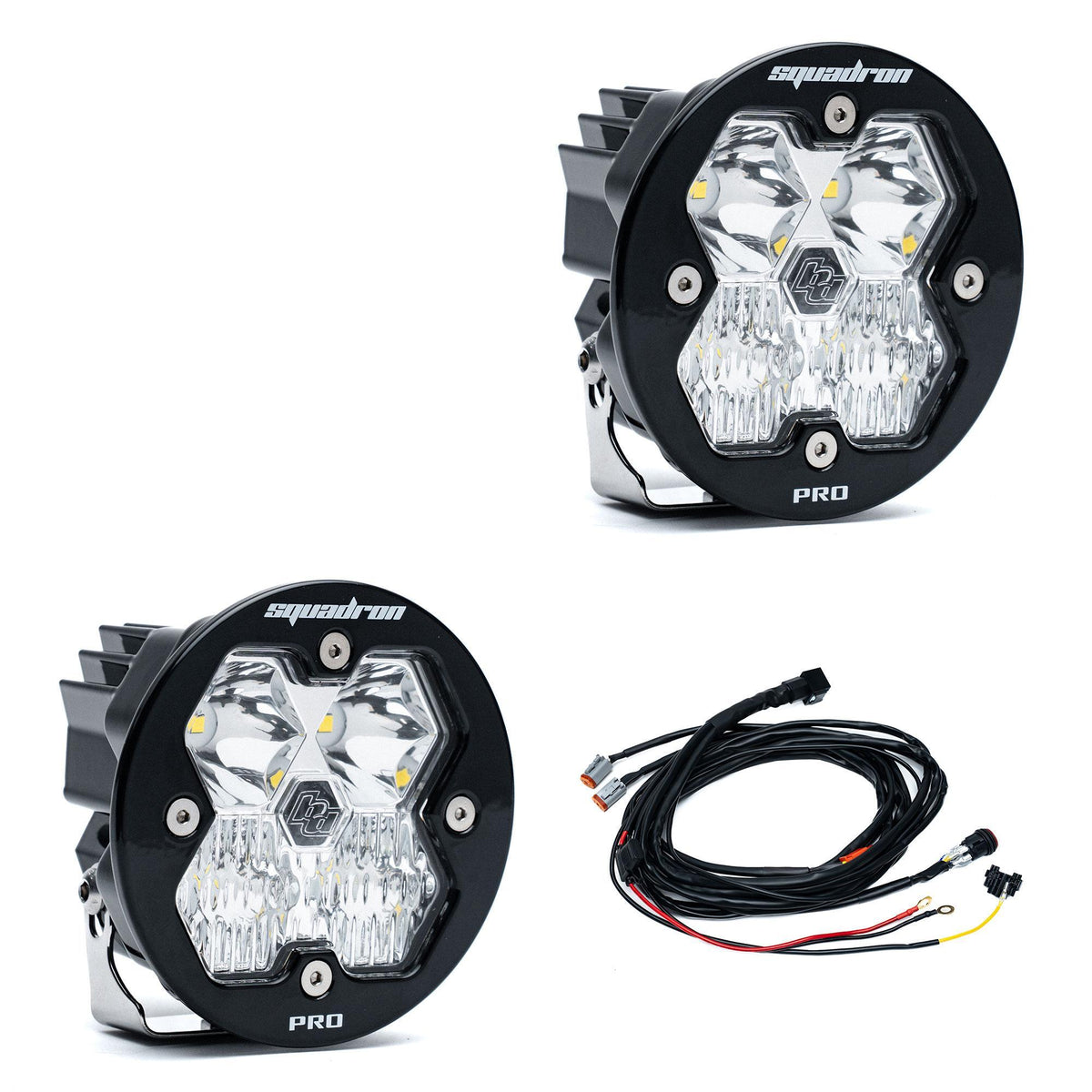 Baja Designs Squadron-R 2.0 Pro Black LED Auxiliary Light Pod Pair, Driving/Combo, Clear 59-7803-2
