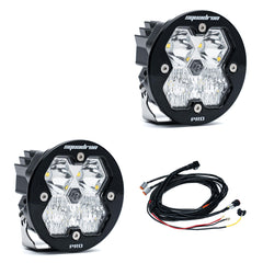 Baja Designs Squadron-R 2.0 Pro Black LED Auxiliary Light Pod Pair, Driving/Combo, Clear 59-7803-2