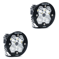 Baja Designs Squadron-R 2.0 Pro Black LED Auxiliary Light Pod Pair, No Harness, Driving/Combo, Clear 59-7803-2NH