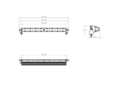 Baja Designs 702013 20 Inch LED Light Bar Single Amber Straight Driving Combo Pattern S8 Series