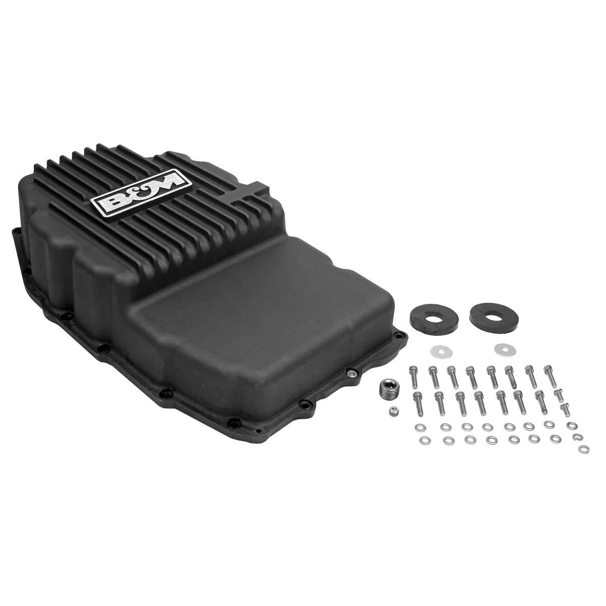 B&M 71399 CAST TRANS PAN, 2019+ GM 8L90, BLACK