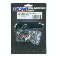 B&M 81063BM MAGNUM GRIP SDE PLT W/BTN, LEFT, BLACK