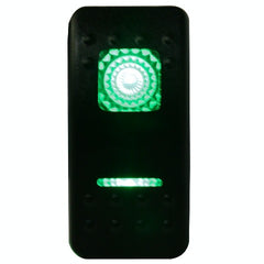 CLEARANCE - Bulldog Winch Co LLC 20257 Rocker Switch-ON/OFF 5-Pin Green