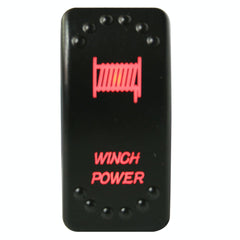 CLEARANCE - Bulldog Winch Co LLC 20262 Winch Power Rocker Switch - ON/OFF 5-Pin-Red