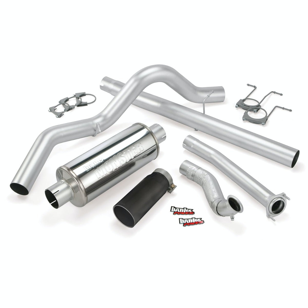 Banks Power 46298-B Monster Exhaust System; S/S-Black Tip-1994-97 Ford 7.3L; Eclb