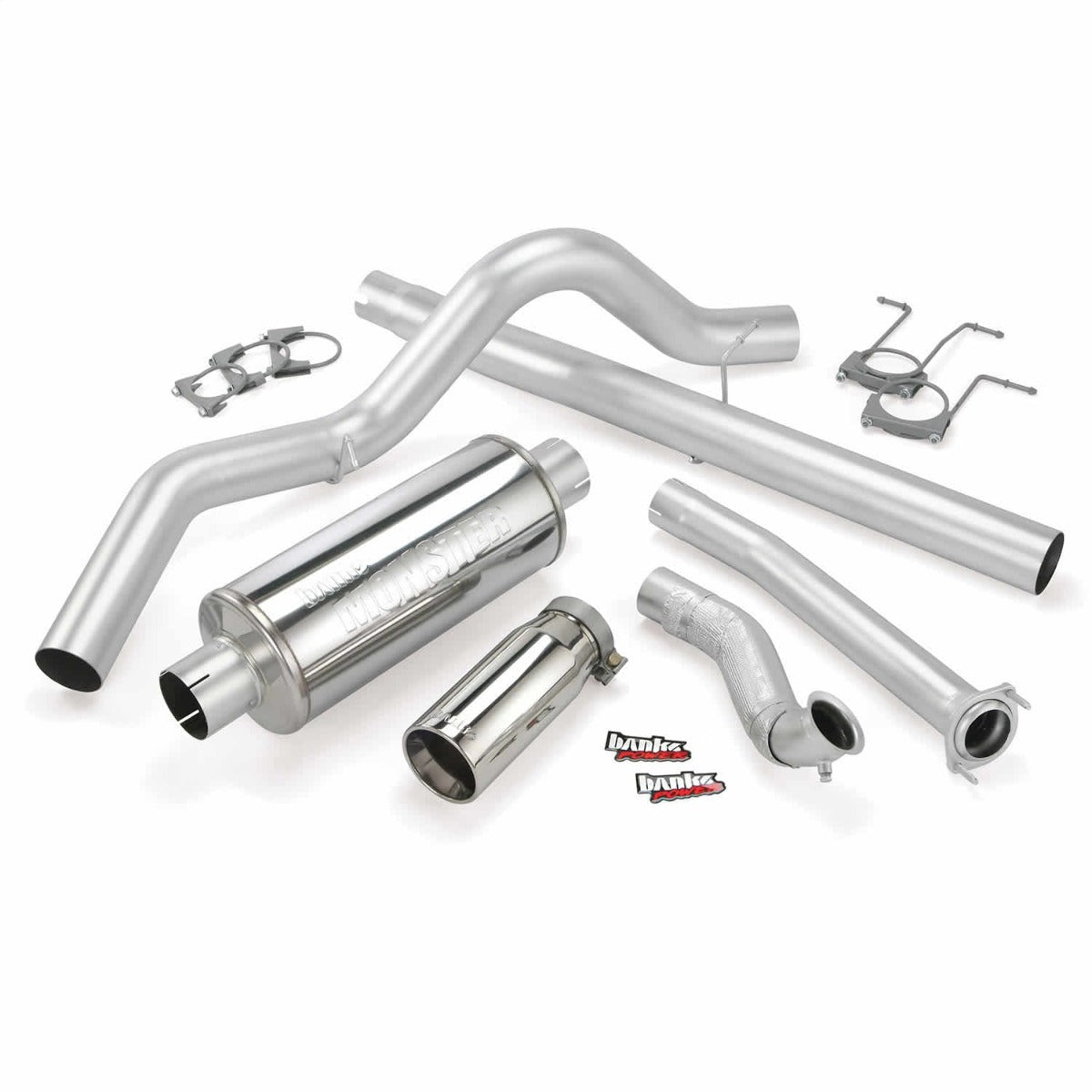 Banks Power 46298 Monster Exhaust System; S/S-Chrome Tip-1994-97 Ford 7.3L; ECLB