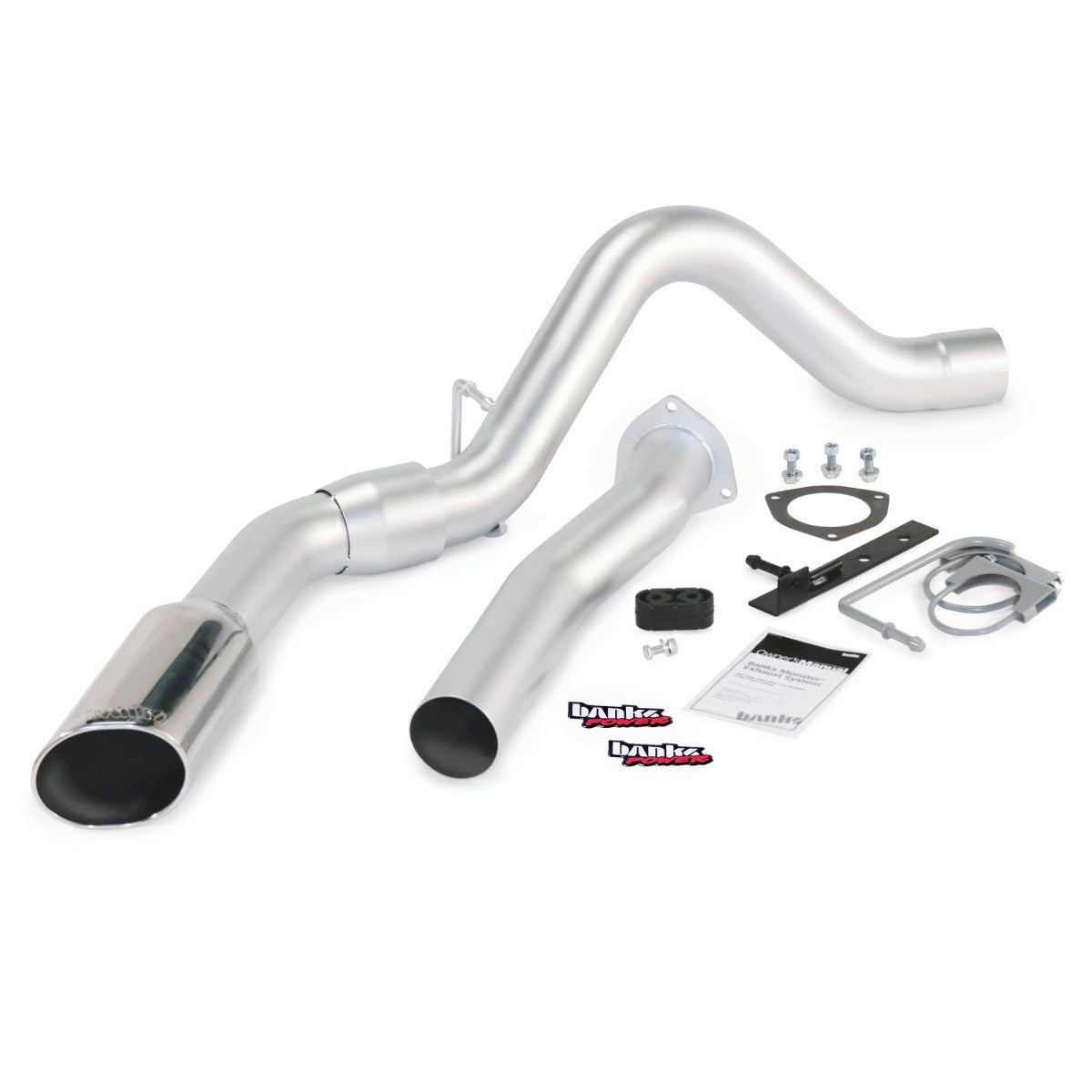 Banks Power 47784 Monster Exhaust System; Single; S/S-Chrome Tip-07-10 Chevy 6.6L LMM; ECSB-CCLB