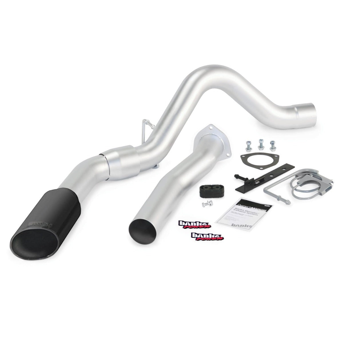 Banks Power 47784-B Monster Exhaust System; Single; S/S-Black Tip-07-10 Chev 6.6L LMM; ECSB-CCLB