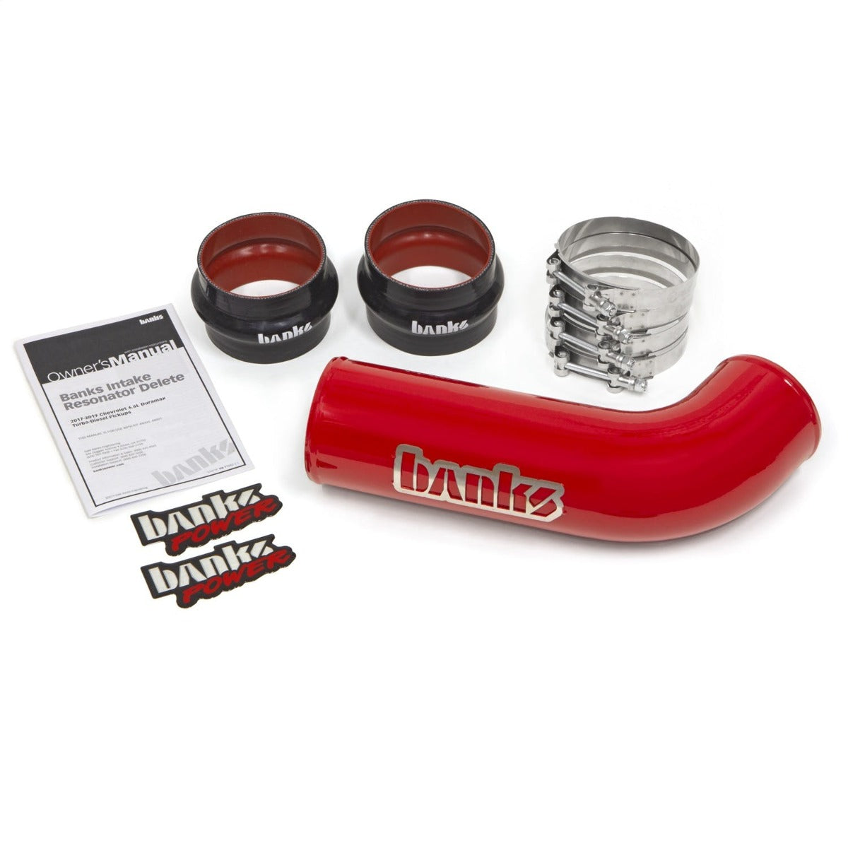 Banks Power 48000 Resonator delete System; Red; L5P intake