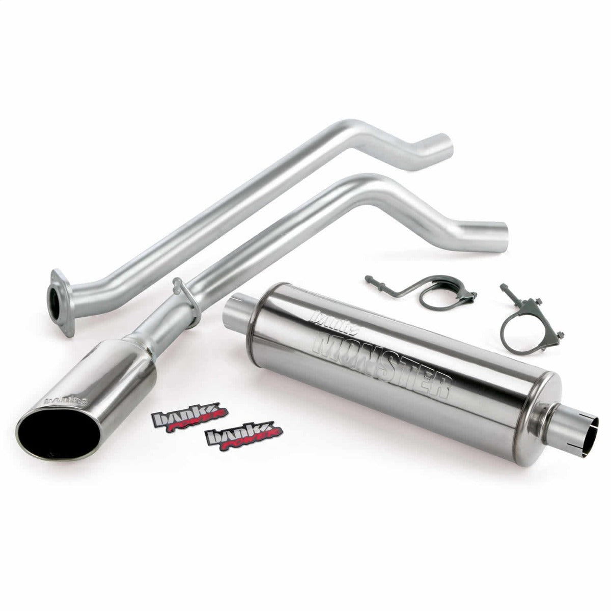 Banks Power 48355 Monster Exhaust System; Single-Side Exit; S/S-Chrome Tip-2013-14 Chevy 5.3L; ECR