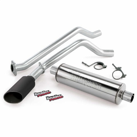 Banks Power 48355-B Monster Exhaust System; Single-Side Exit; S/S-Black Tip-2013-14 Chevy 5.3L; ECRB