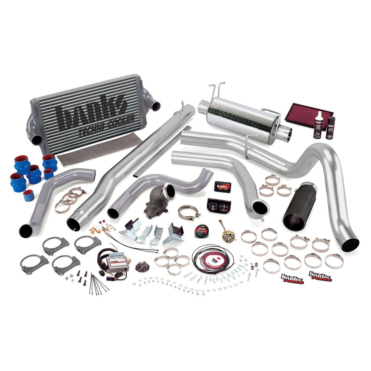 Banks Power 48433-B Big Hoss Bundle; Single Exh; S/S-Black Tip-99 1/2-03 Ford 7.3L F250/350; Auto