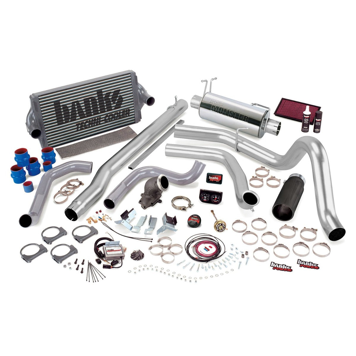 Banks Power 48436-B Big Hoss Bundle; Single Exh; S/S-Black Tip-2000-03 Ford 7.3L Excursion