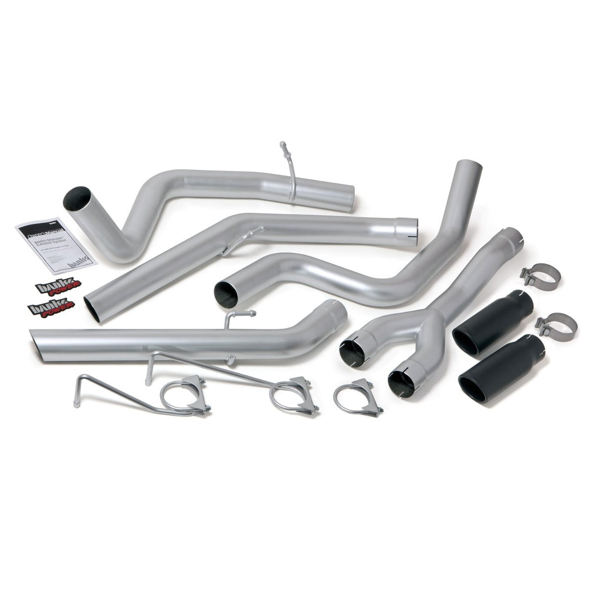 Banks Power 48602-B Monster Exhaust System; Duals; S/S-Black Tips-2014-15 Dodge Ram 1500; 3.0L Dsl