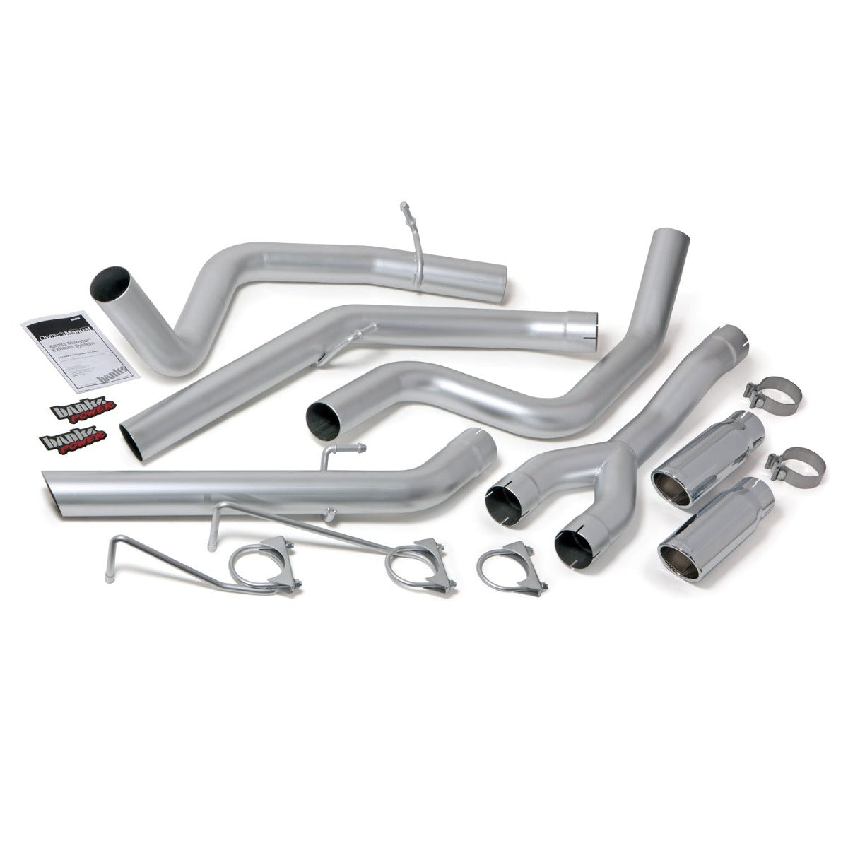 Banks Power 48602 Monster Exhaust System; Duals; S/S-Chrome Tips-2014-15 Dodge Ram 1500; 3.0L Dsl