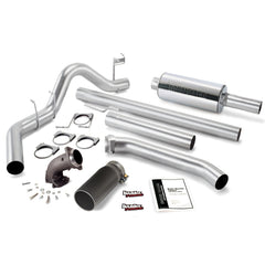Banks Power 48638-B Monster Exhaust W/Power Elbow; S/S-Black Tip-1998-02 Dodge 5.9L Ext Cab