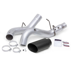 Banks Power 48996-B Monster Exhaust System; 5.0in.; S/S-Black Tip; 2017-2019 Silverado L5P