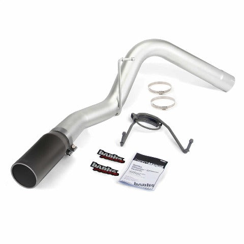 Banks Power 49764-B Monster Exhaust; Single; S/S-Black Tip-2007-12 Dodge 6.7L; SCLB-Mega Cab-SB