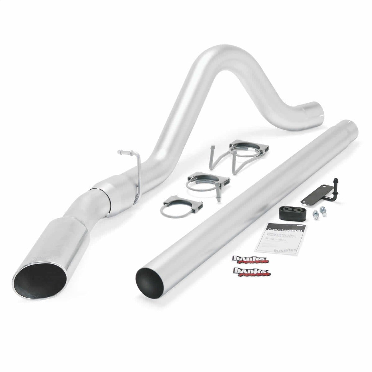 Banks Power 49781 Monster Exhaust System; Single; S/S-Chrome Tip-2008-10 Ford 6.4L; All W/B
