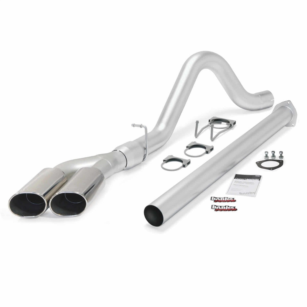 Banks Power 49789 Monster Exhaust; Sngl-Dual; S/S-Chrome Tips-11-13 Ford 6.7L F250-350/2014 F-450-
